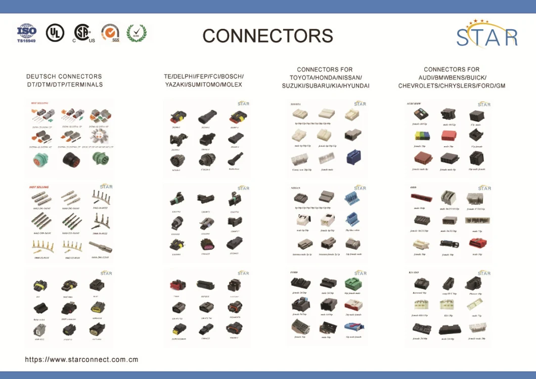 PA66 Fci Male and Female Automotive Connector