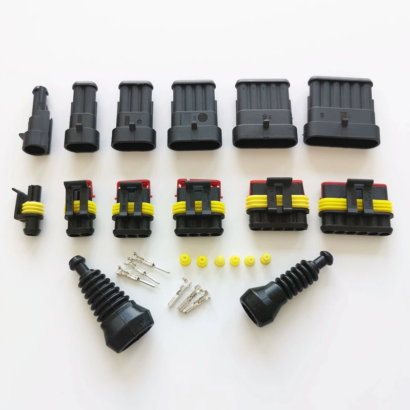 PA66 Automotive Wire Connector Te Connectivity AMP Waterproof Connectors