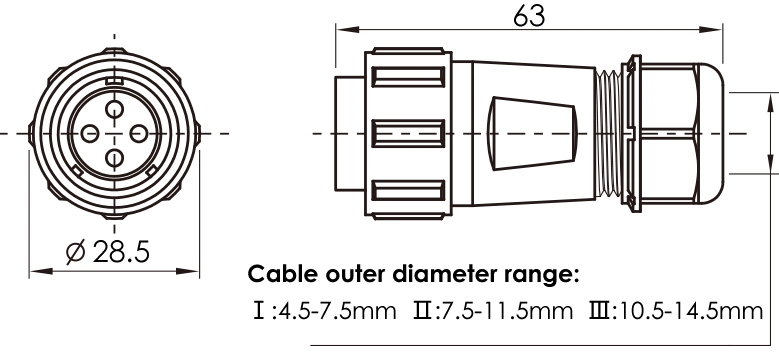 PA66 Sp21 Sp17 IP68 2pin 3pin 4pin 8 Pin Waterproof Connector Weipu Industrial Plastic Plug Threaded Waterproof Electrical Connectors